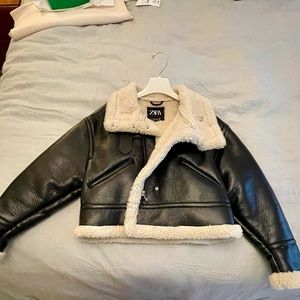 Zara faux Sherpa jacket, never worn
